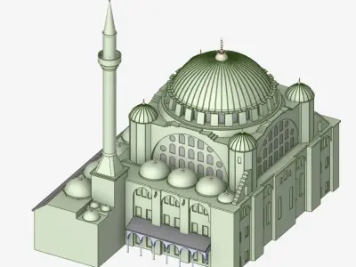 mosque mihrimah sultan edirnekapi 3D print model