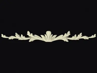 Central decor ornament for furniture 3D model 1098