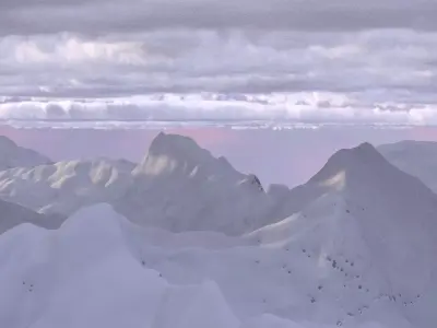 THE ALPS WINTER LANDSCAPE 2024 3D model