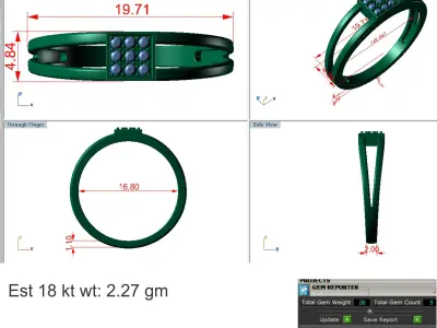 40 Light Weight Women ring 3dm STL detail  3D print model
