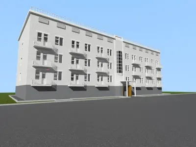 simple apartment Low-poly 3D model