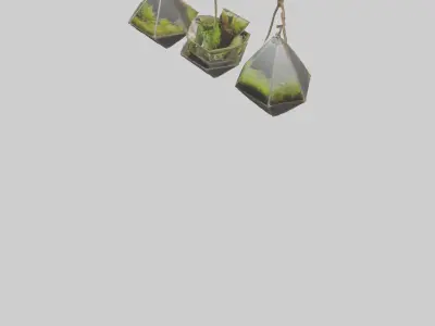 Hanging Terrariums Low-poly 3D model