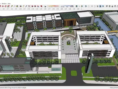 Sketchup School and University B8 3D model
