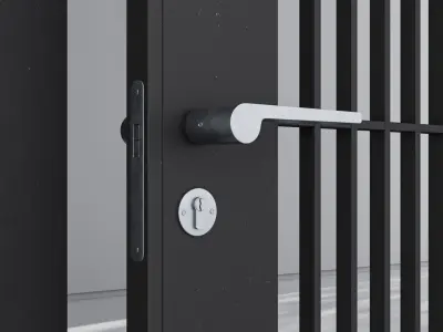 Aluminium door 175 3D model