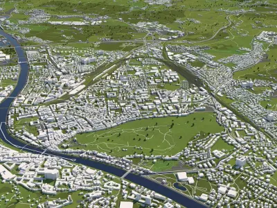 Salzburg Austria 50x50km 3D model
