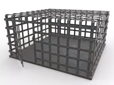Metal Cage - PBR Low-poly 3D model