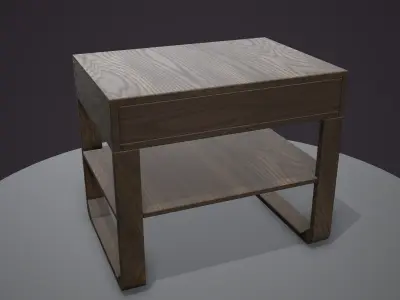 Nightstand ar vr optimized Low-poly 3D model