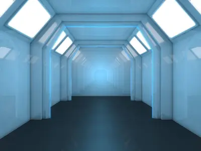 Sci Fi Corridor 3D model 57