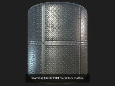 Seamless tillable customizable PBR metal floors Texture