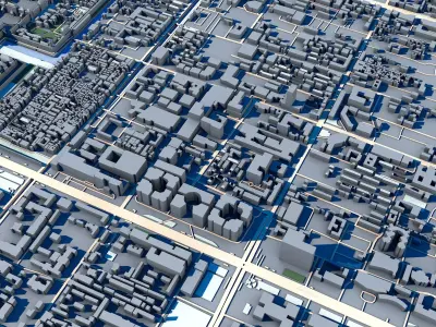 Beijing Cityscape Part of Central Beijing 3D model