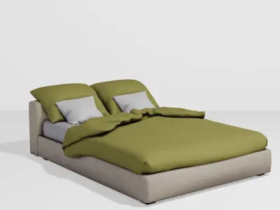 Noobist - Bed- cassindec   Low-poly 3D model