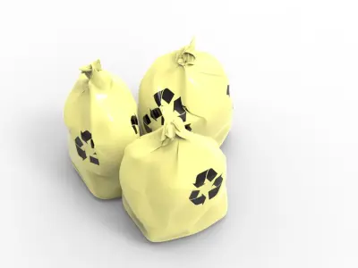 RUBBISH YELLOW 3D model