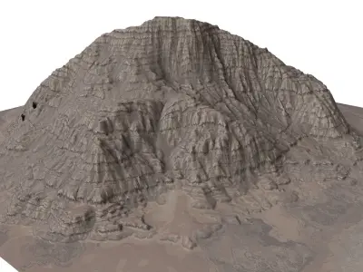 Mountain Desert Low Poly Terrain Rock - 4 OBJ included Low-poly 3D model purchase