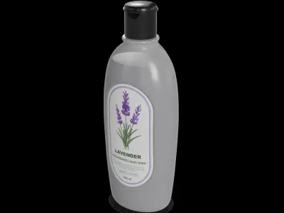 Washing up liquids Lavender Scented Dishwashing Liquid Low-poly 3D model