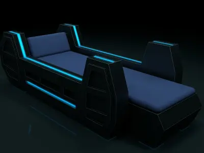 Sci Fi Bed 3D model order