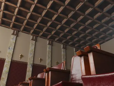 Movie Theater Classic Interior 3D model