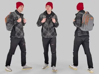 Student of Autumn Steps 3D model