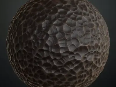 Hand-Carved Dark Wood Texture PBR Seamless Texture