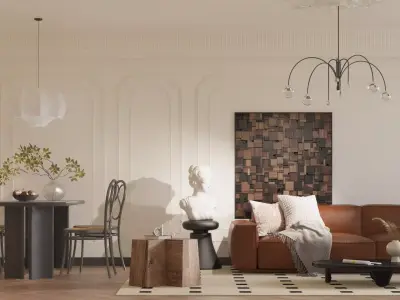 Living room  3D model 14