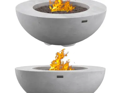  Lunar Bowl Fire Table LPG 3D model