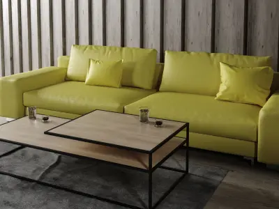 Sofa Set - Home Furniture 08 3D model