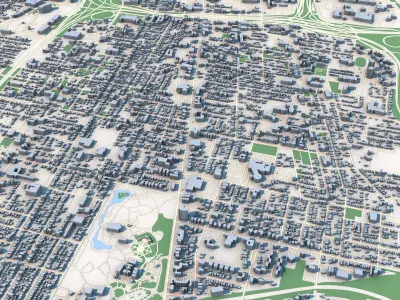 Columbus City Ohio United States 3D model