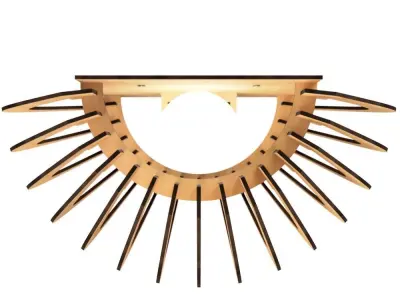 WALL LIGHT STL AND DXF FILES 6 3D print model