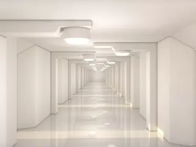 Sci Fi Tunnel 3D model 34