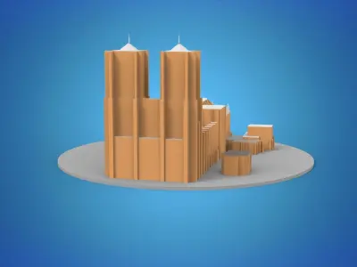 Notre Dame Cathedral Paris France 3D model