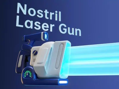 Cartoon-style Game Weapon Gun Props with a Sense of Technology 3D model