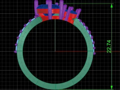 Jewelry ring 204 3D print model