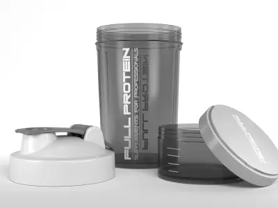 Shaker Full Protein Bottle Low-poly 3D model