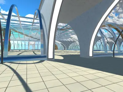 Sci-Fi Building 12 3D model