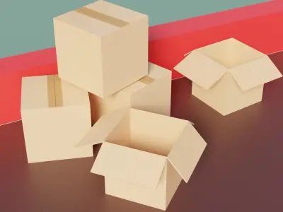 Apartments Building Low-poly 3D model