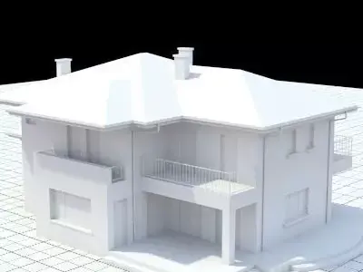highly detailed single-family house 19 3D model