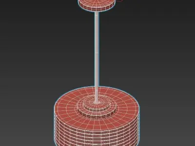CAPRI pendant light with shade 3D model