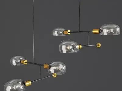 Tangle Chandelier Pendant 3 Lights 3D model