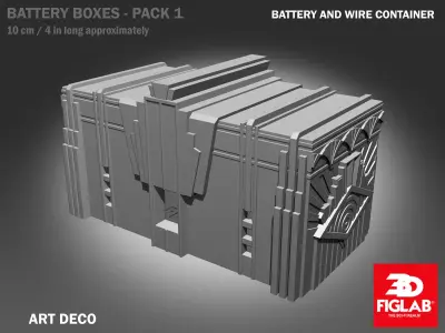 BATTERY BOXES SET 01 3D model