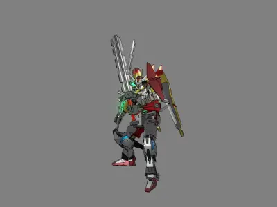 Attacker Gundam 14 3D model