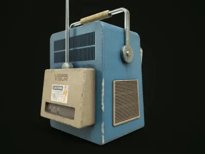 Retro TV Low-poly 3D model