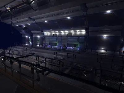 SciFi Modular Panels and Elements Low-poly 3D model