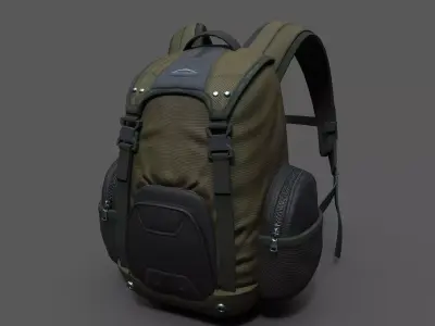 Backpack Camping scifi Generic ver2 Low-poly 3D model