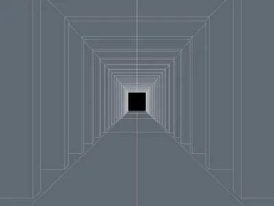 Sci Fi Tunnel Low-poly 3D model 5