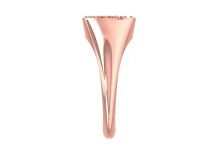 Solitaire Women Light Weight Band Ring 3D print model 15