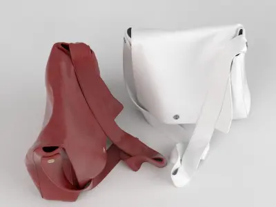 Handbag 2 leather crossbody bag 3D model