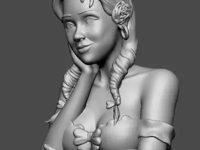 CUTE GIRL ON THE WINDOW  3D print model