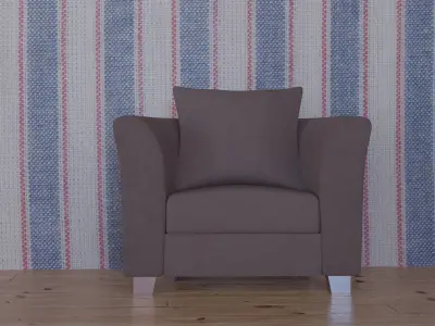 Modern Sofa 3D Model  PBR Textured  Low-Poly  Realistic Low-poly 3D model