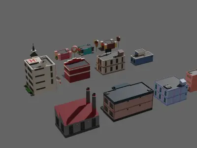 SIMPLE BUILD PACKAGE - Low Poly 3D model
