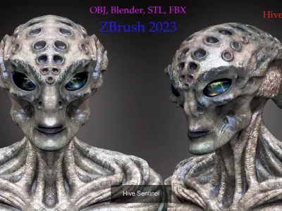 ALIEN GRROUP 3D Model Pack