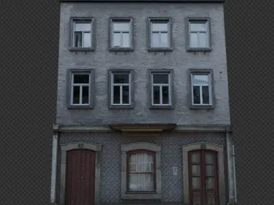 Old building house Low-poly 3D model